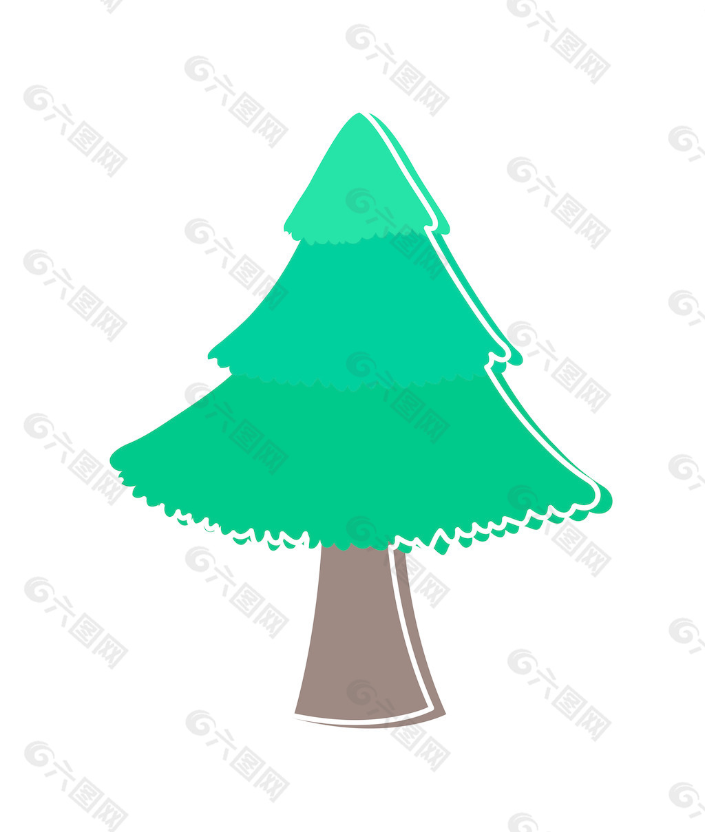 绿色的圣诞树的形状