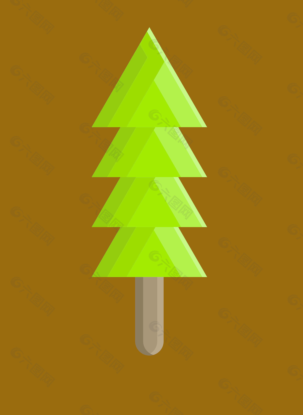 绿色的圣诞树的形状