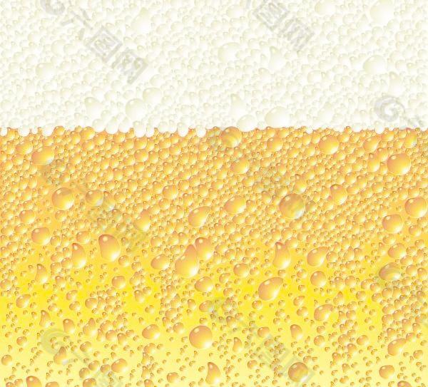 冷啤酒泡沫矢量素材