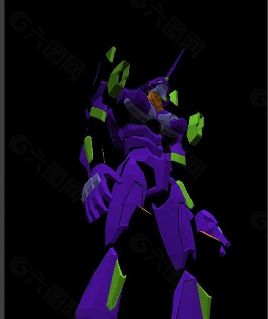 紫色高达3D模型下载