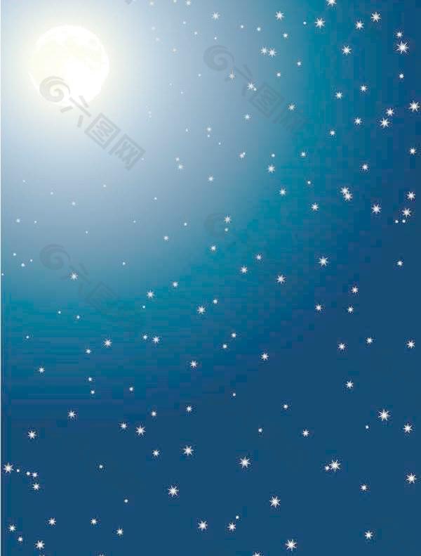 深邃的夜空矢量素材