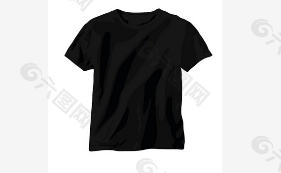 黑色T-shirt矢量素材