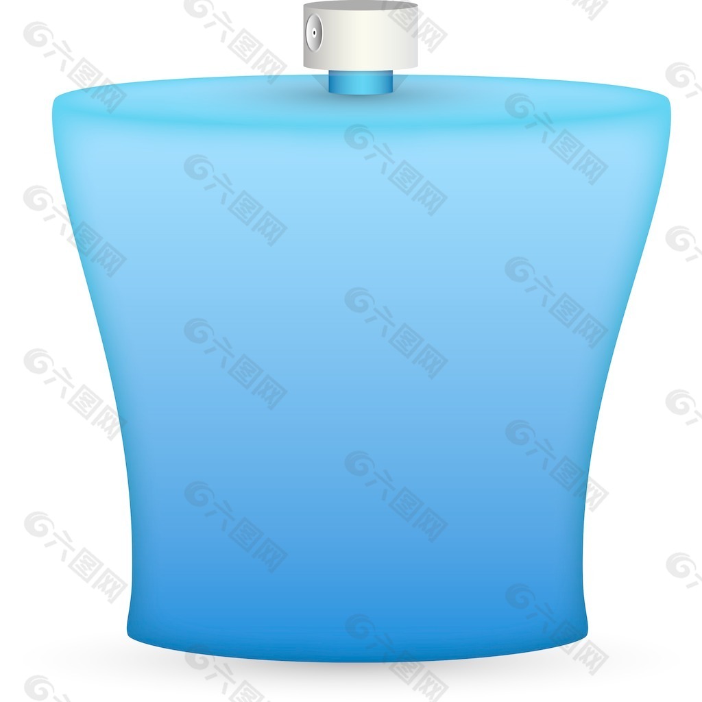 蓝色的香水瓶的插图