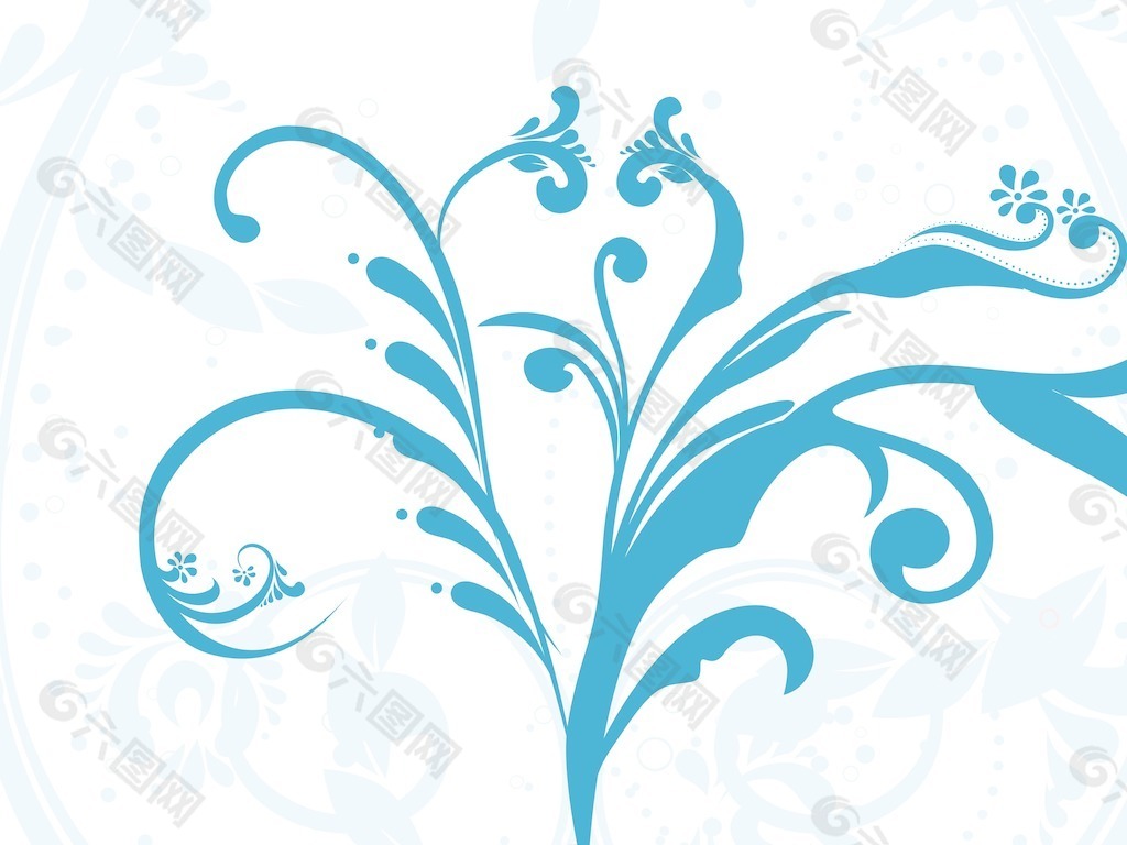 蓝色花卉图案的背景