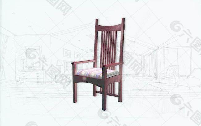 国际主义家具椅子0323D模型