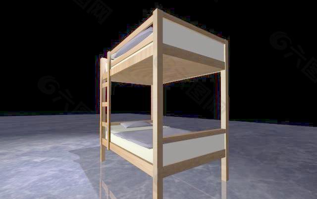 高低床3D模型