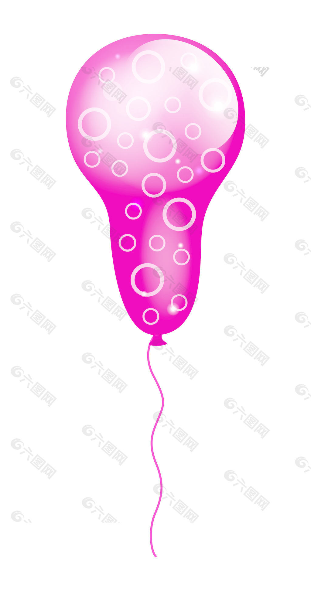 粉红圈气球