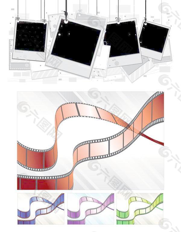 摄影胶片矢量素材