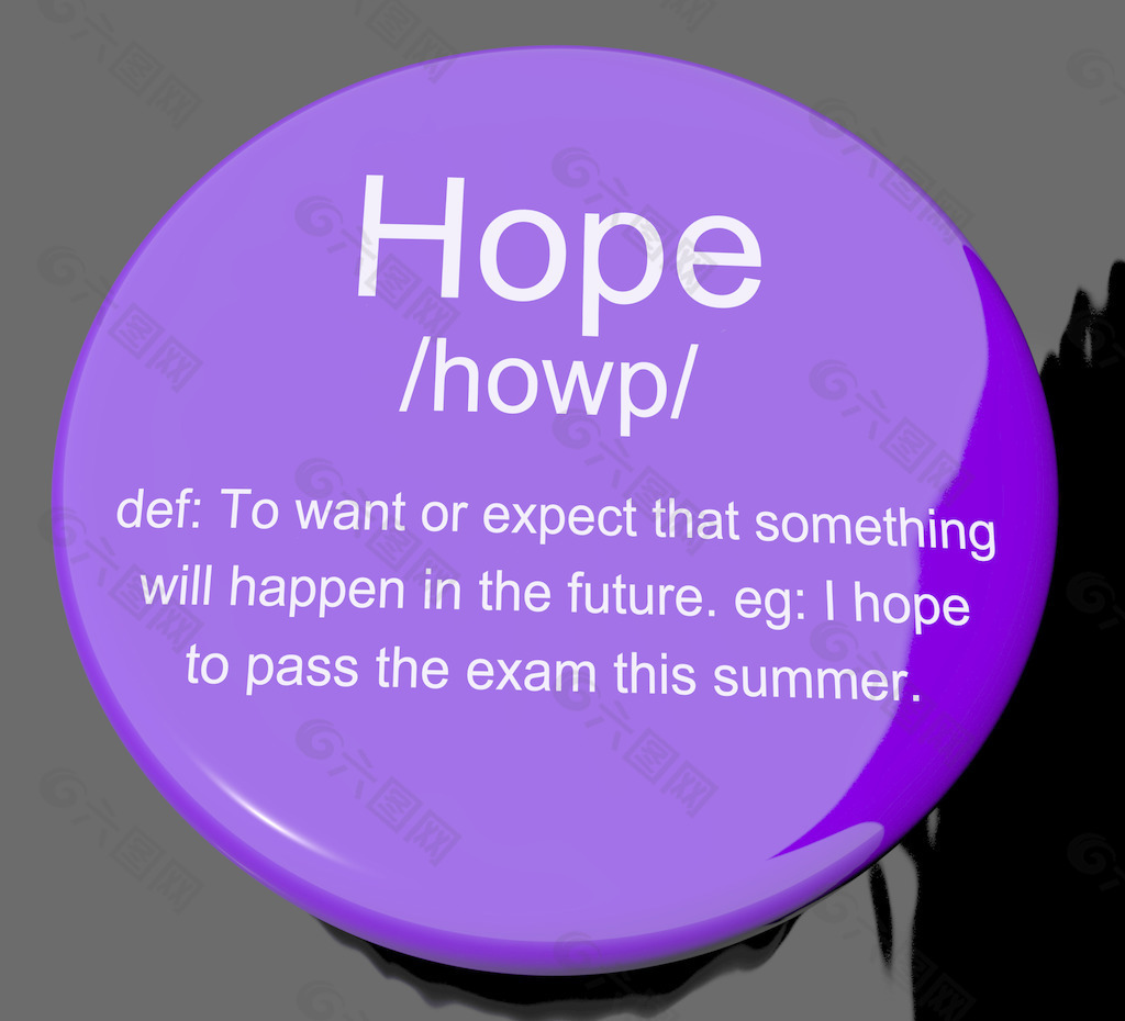 希望定义按钮显示的愿望希望和希望