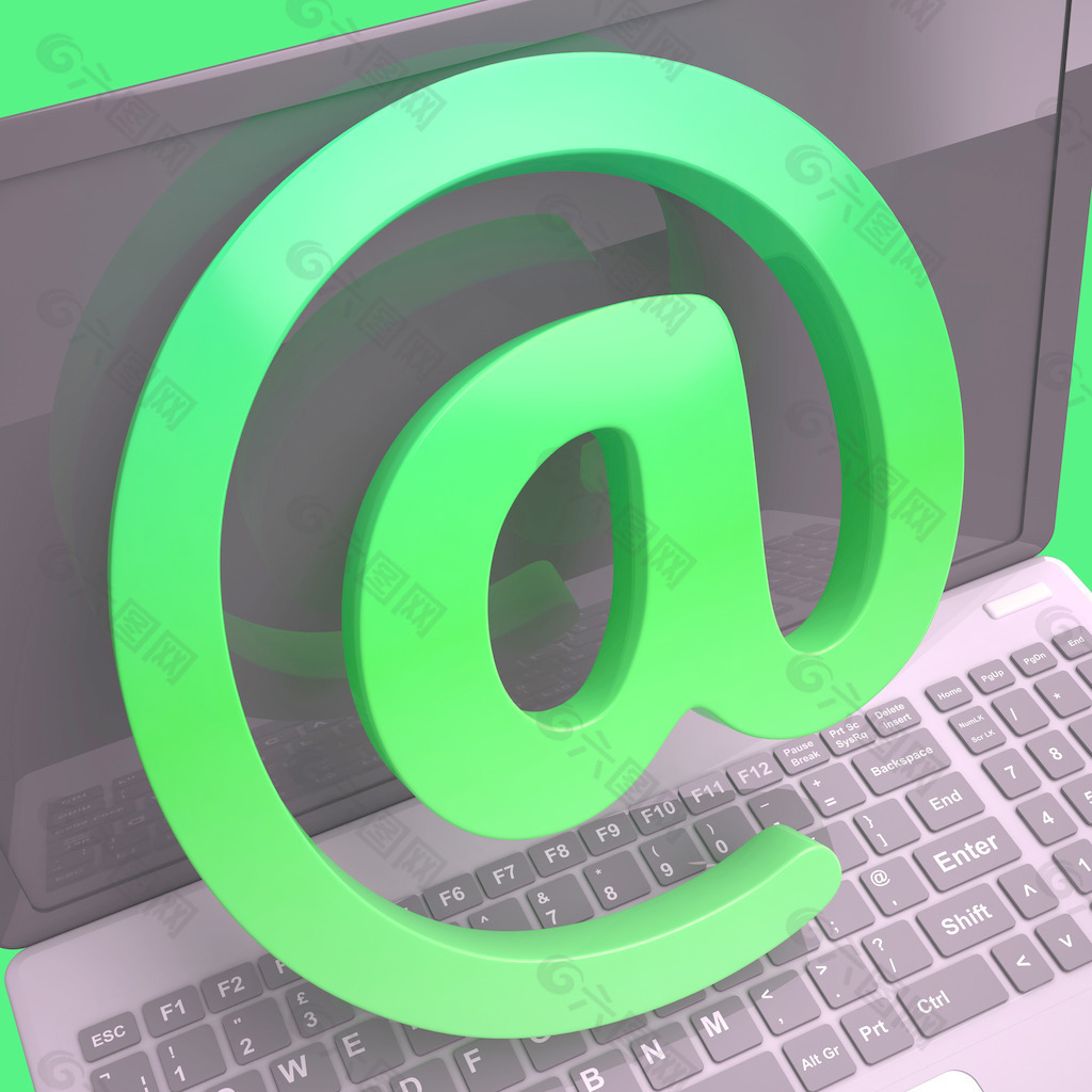 键盘在标志符号信息的电子邮件