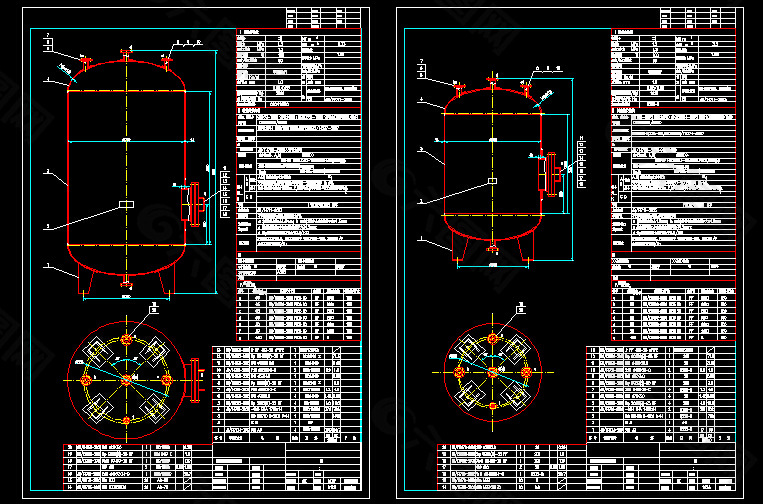 不锈钢储罐CAD图纸