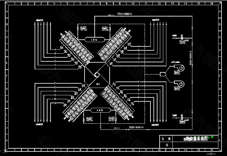 燃烧器系统图CAD图纸