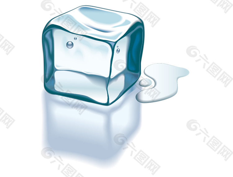 透明冰块矢量素材