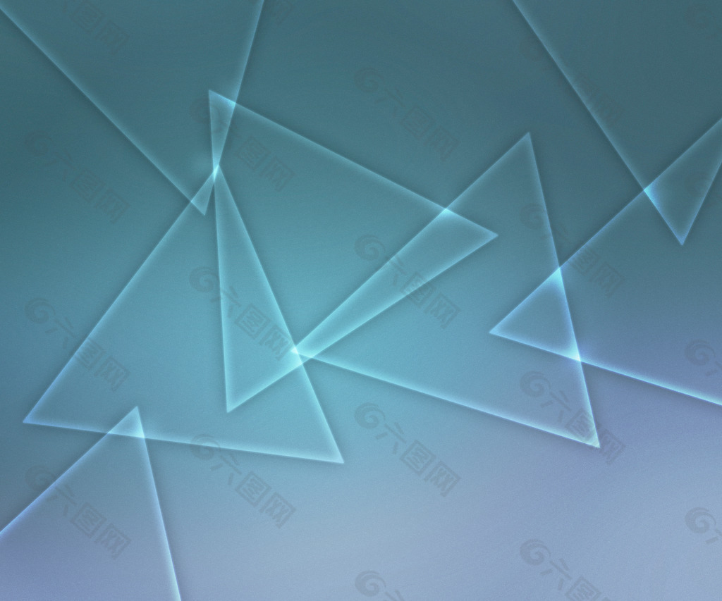 蓝色发光的三角形状的背景