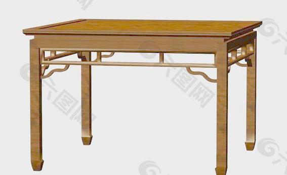 明清家具-桌子3D模型e-002