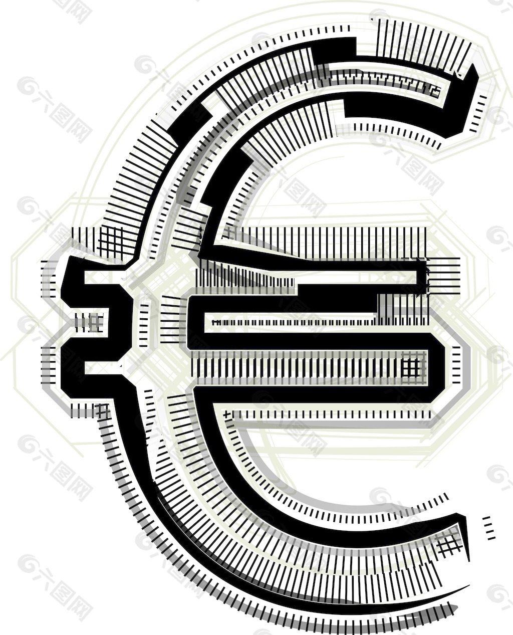 技术字体欧元符号