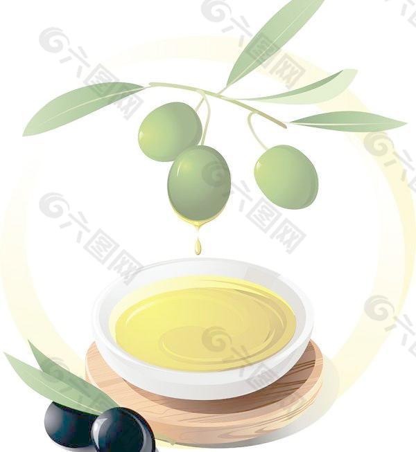 卡通橄榄油矢量素材