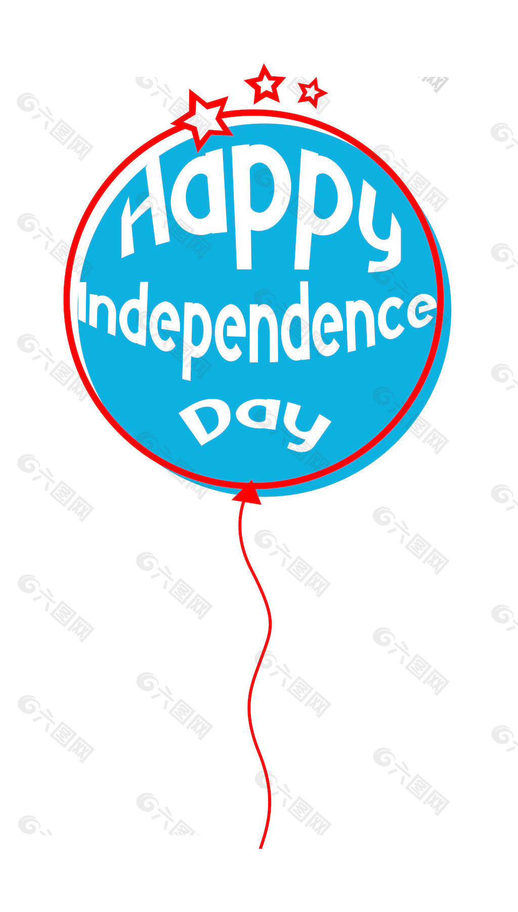 独立日快乐的气球