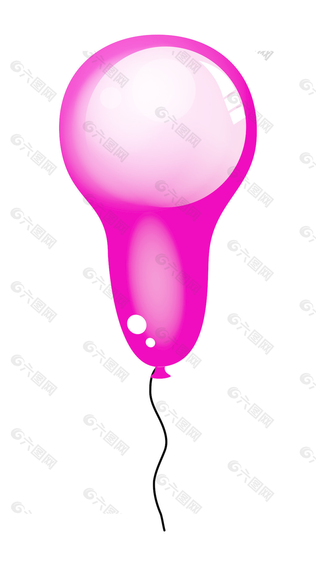 平滑的粉红色的气球