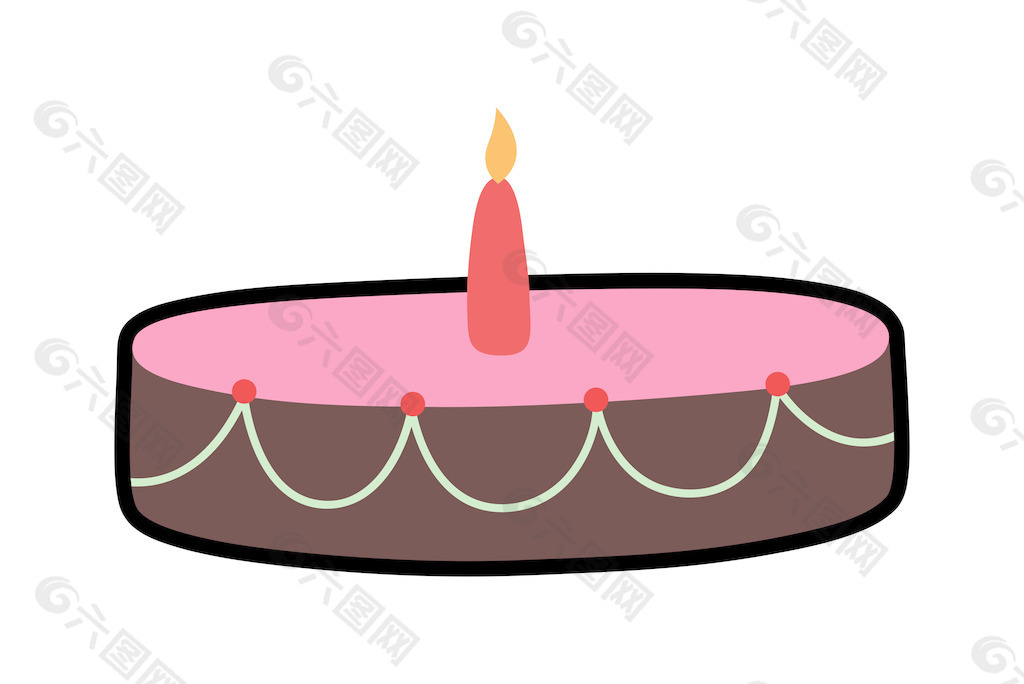 甜点蛋糕与蜡烛