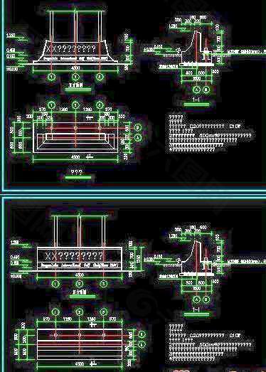 旗杆CAD图纸