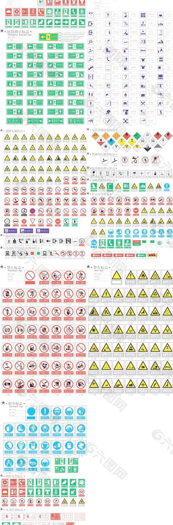 各种迹象显示安全警告禁止载体材料