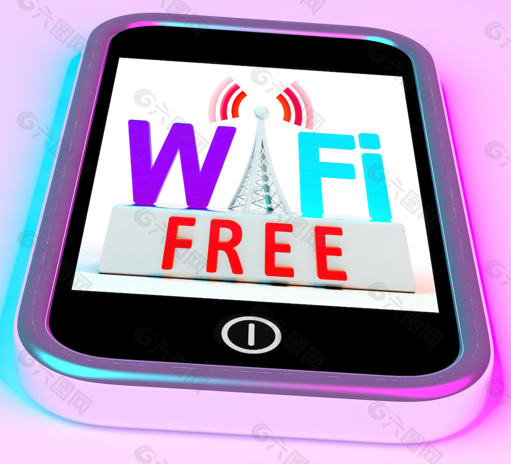 免费WiFi无线互联网免费的智能手机上的显示