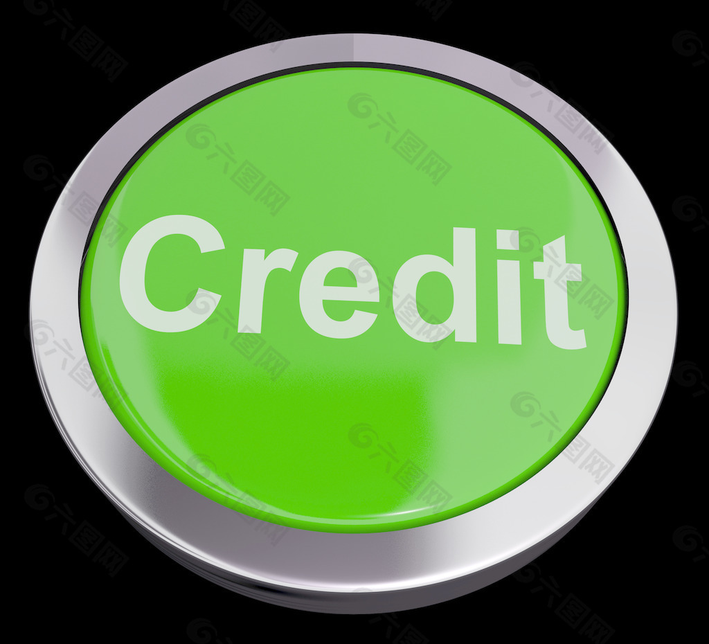 信用按钮代表财务或贷款购买