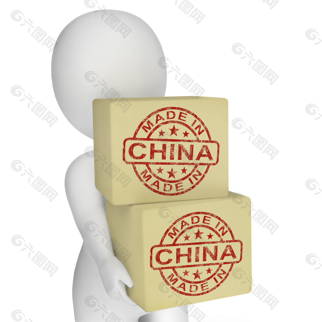 在中国邮票上框显示中国的产品
