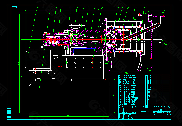 P-40双极活塞退料离心机CAD图纸