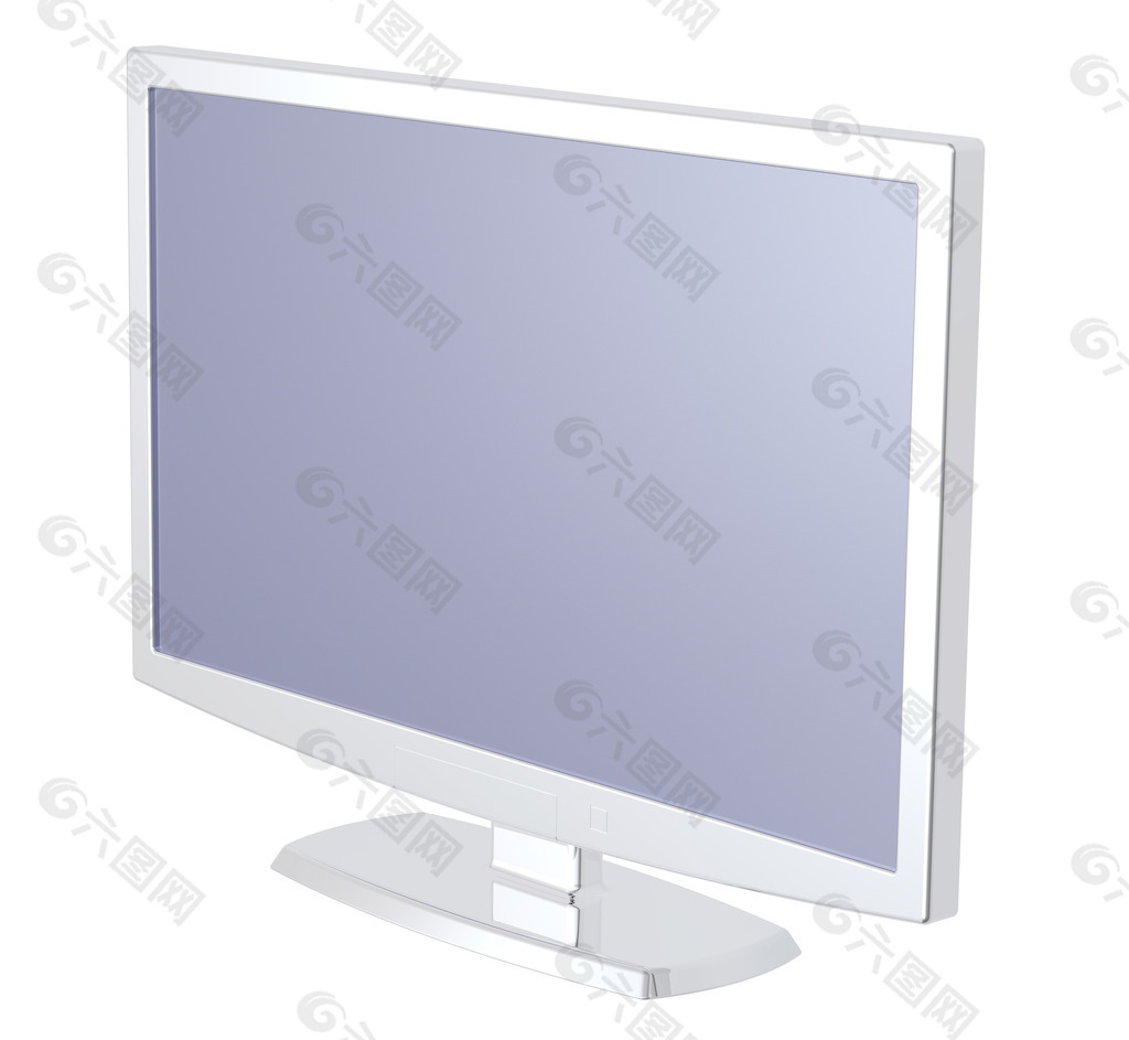 液晶电视显示器的银白色背景