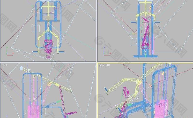 练手臂力量器械3D模型