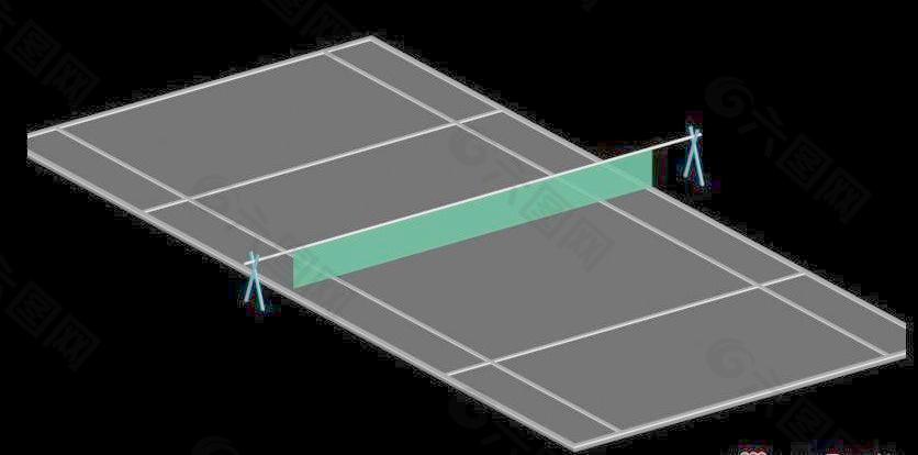 羽毛球场3D模型
