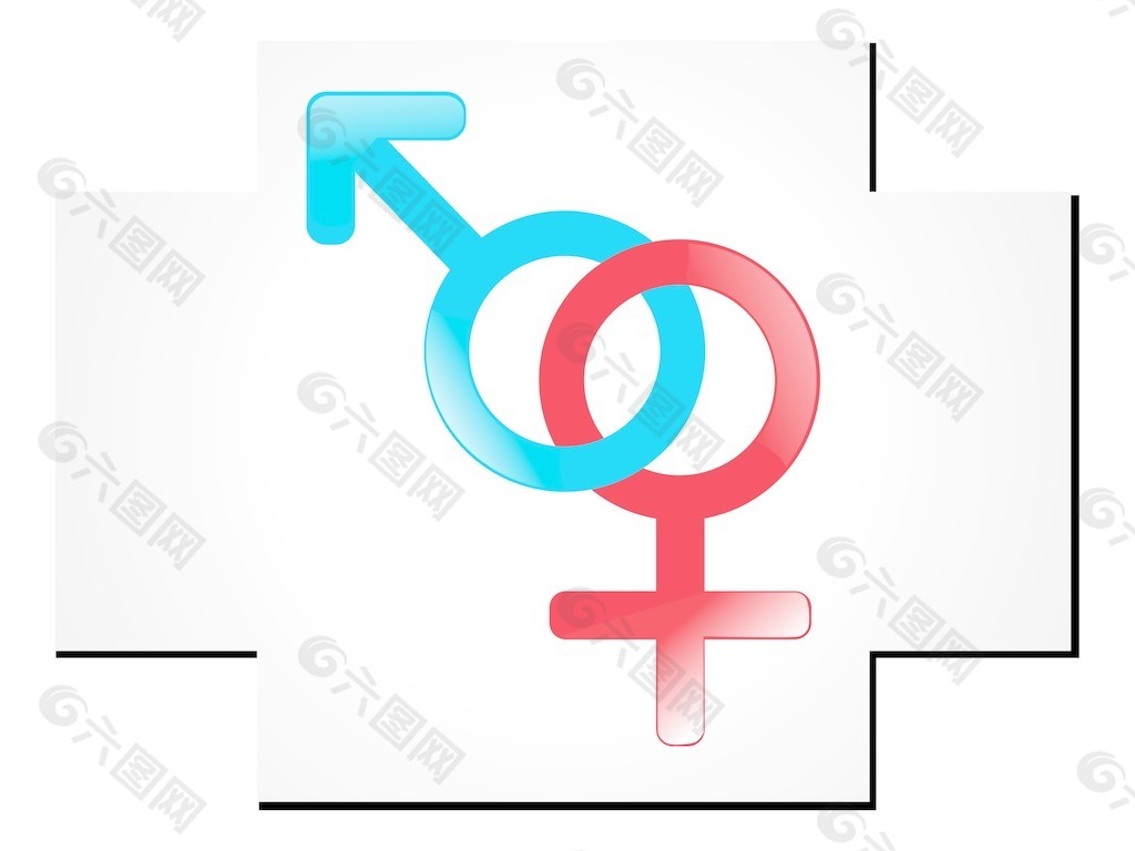 矢量化的男性和女性符号的设计