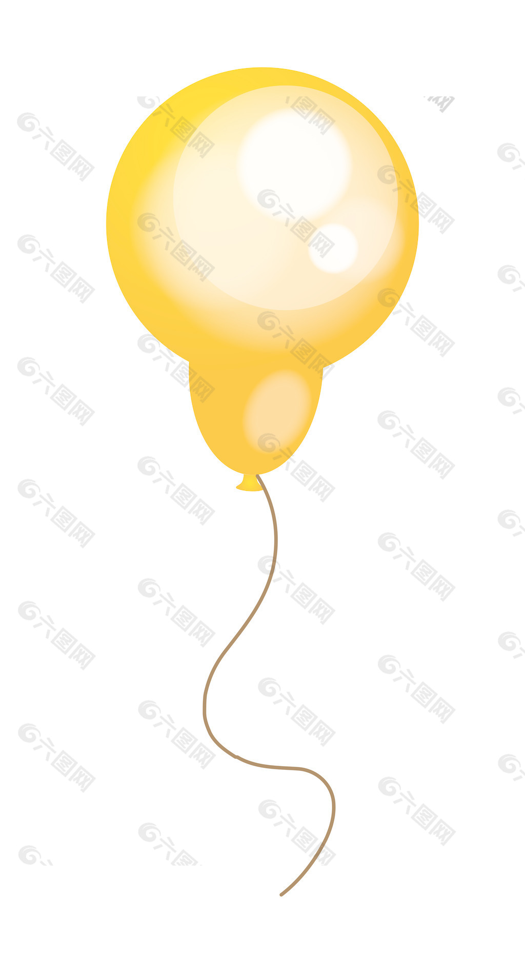 闪亮的黄色的气球矢量设计