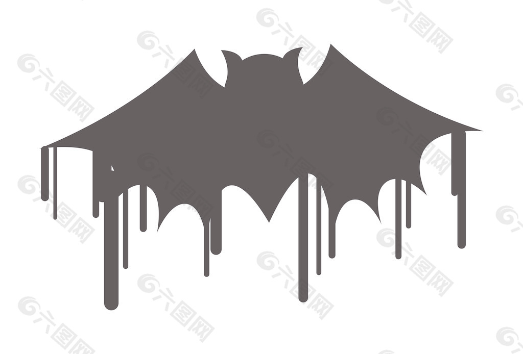 万圣节蝙蝠的形状画