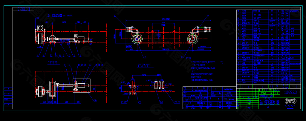 大车运输机构CAD图纸