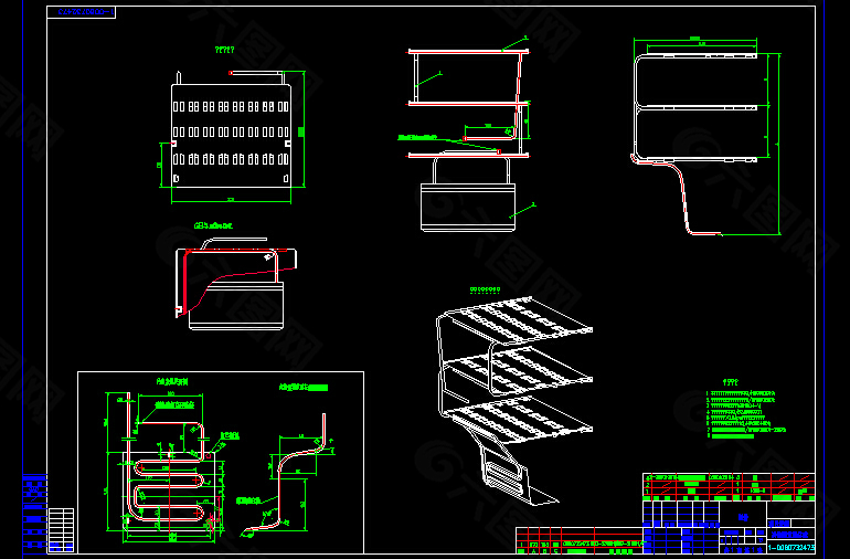 冰箱冷冻蒸发器总成CAD图纸