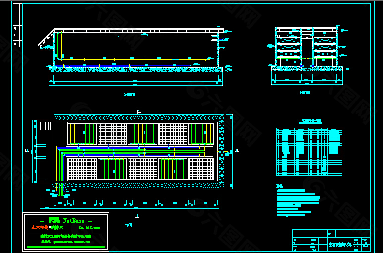生物接触氧化池CAD图纸