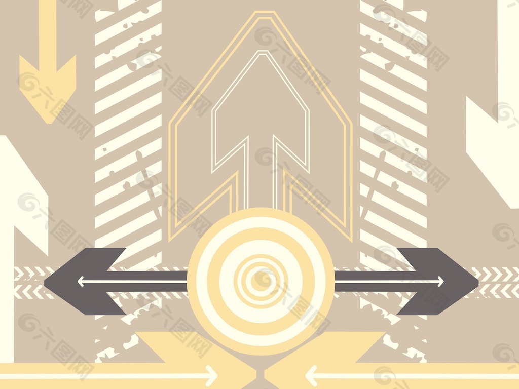箭头和目标矢量插画