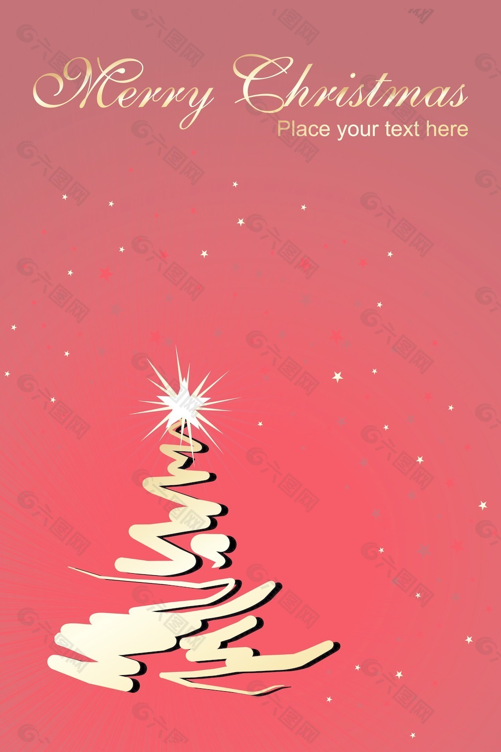 闪烁的圣诞树的星星背景