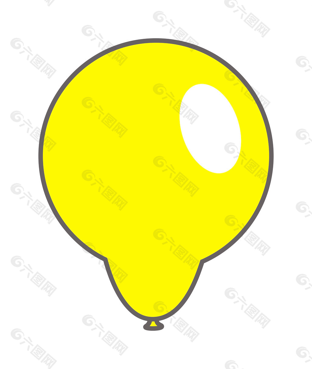 黄色鲜艳的气球