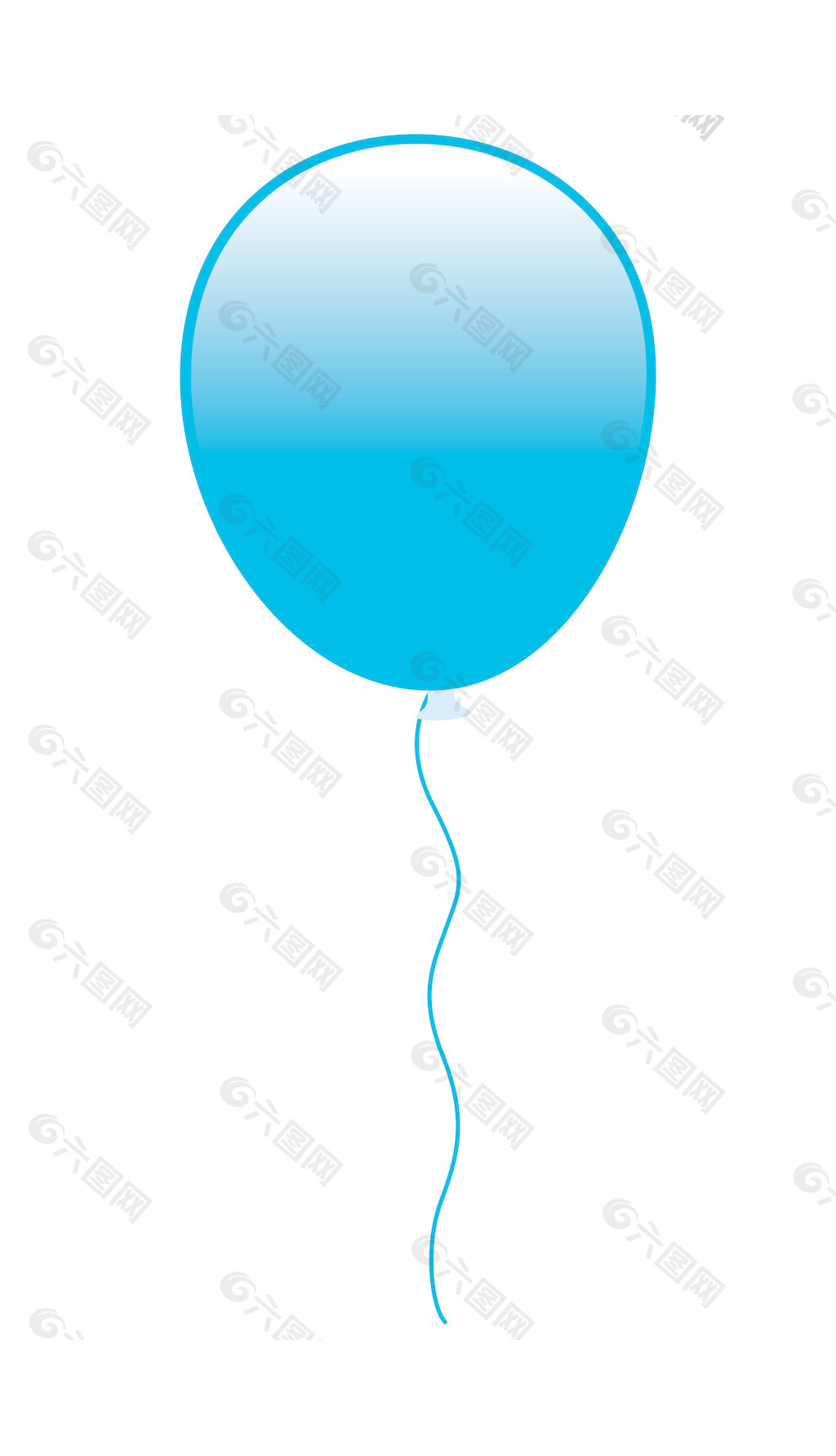 有光泽的蓝色气球