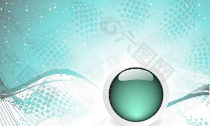 水晶球和动态背景矢量素材