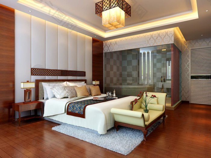 中式豪华装饰卧室