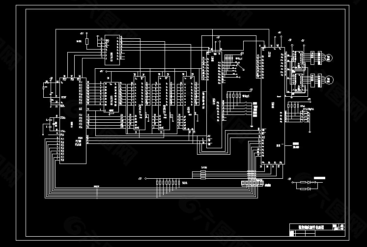 数控铣床硬件电路图CAD图纸