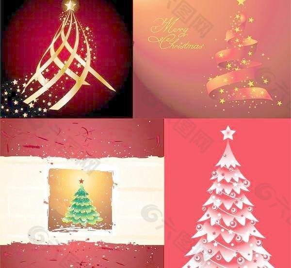 漂亮的圣诞树矢量素材四模型
