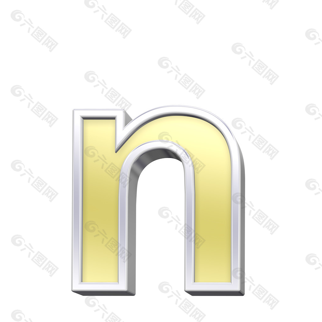 小写字母的字母组的金铬框架