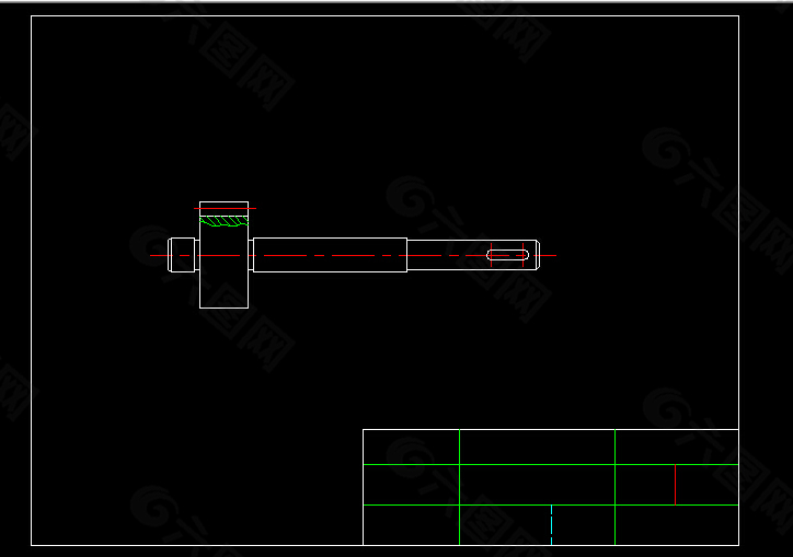 泵主动轴零件图CAD图纸