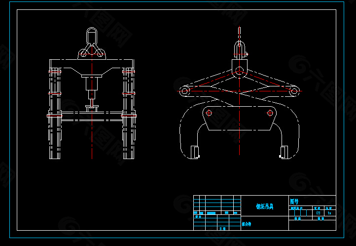 钢坯吊具CAD图纸